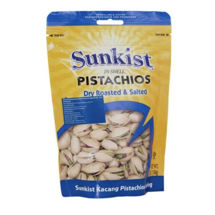 

Sunkist In Shell Dry Roasted & Salted Pistachio 150 Gram