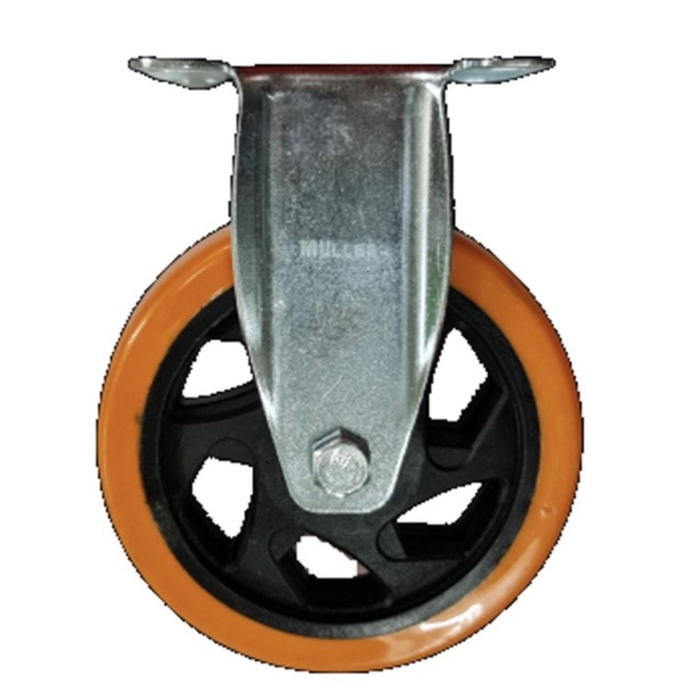 

Roda Caster Troli Trolly Pu Orange 4 Inch Mati ( Fixed ) Muller