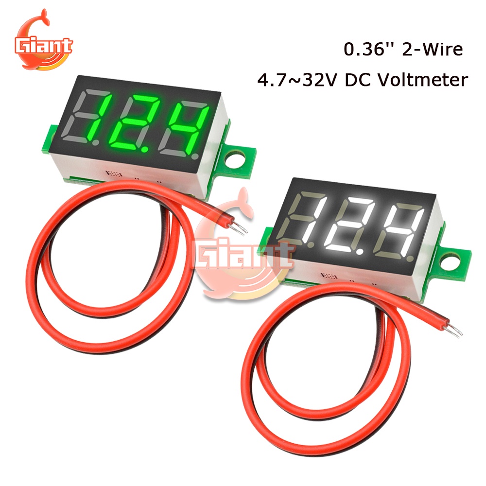 0.36 Inch Mini Digital Voltmeter LED Display Voltage Indicator Voltage Meter Adjustable Volt Detecto
