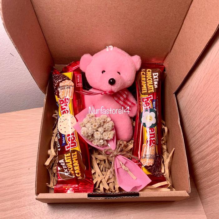 

Hampers Snack Box Giftbox/Kado Pink Series/Kado Valentine/Kado Ulang tahun/Surprise/Hadiah