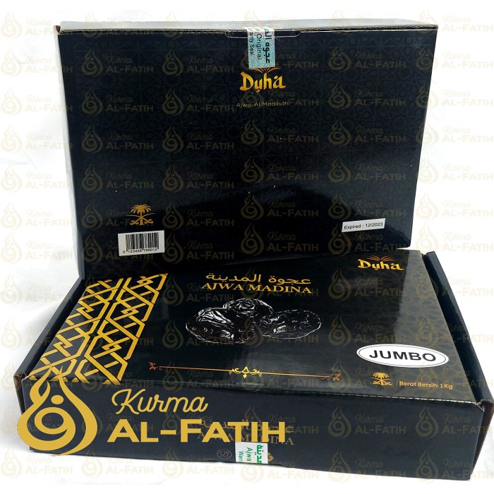 

Kurma Ajwa Jumbo 1kg Kurma Nabi asli Madinah Premium Super XL