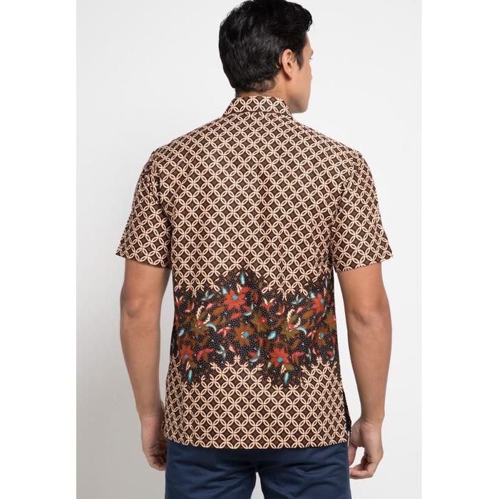 Product Laris Arjuna Weda Hem Batik Pria Motif Kawung Pesisir - Body Fit Bahan Katun Lengan Pendek