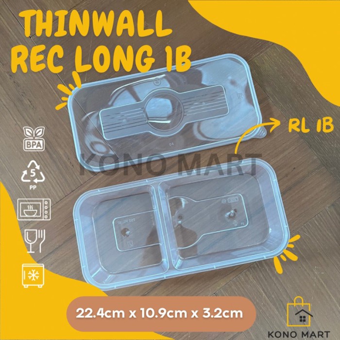 [BestSeller] Thinwall Rectangle Long 750 RL / Thinwall sekat 2 / Thinwall sekat 3 / Thinwall sate /