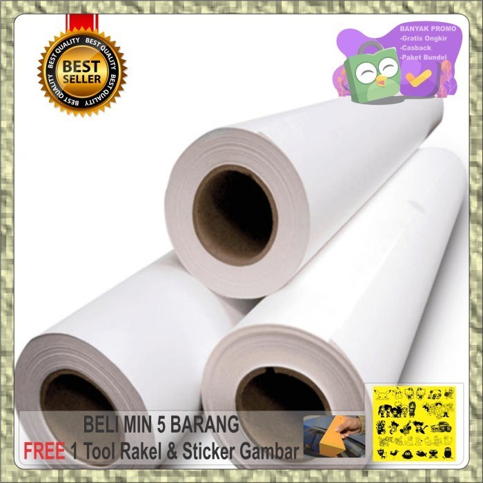 (BestSeller) Stiker putih glossy/metalic / skotlet putih glossy/metalik