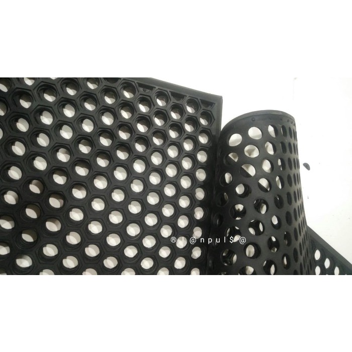 Anti Slip Alas Mobil Teras Kamar Mandi Karpet Lantai Hitam Tebal Lebar
