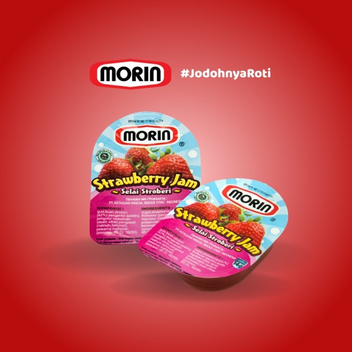 

(BestSeller) MORIN Portion Pack Strawberry Jam / Selai Strawberi [14gr x 48pcs]