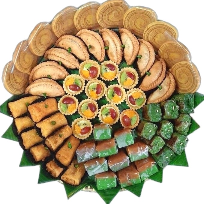 

Kue tampah aneka jajanan pasar asin dan manis isi 60