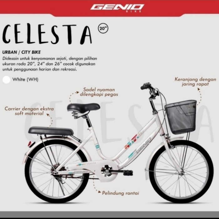 SEPEDA MINI KERANJANG ANAK 20 INCH GENIO CELESTA Kode 1280