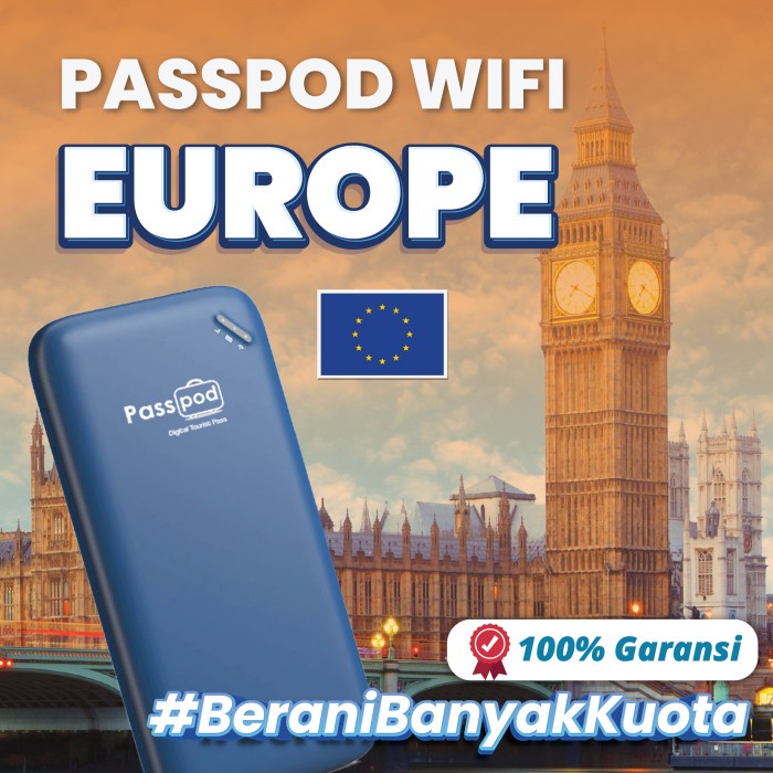 Passpod Data Travel Modem Wifi Eropa Unlimited - Europe