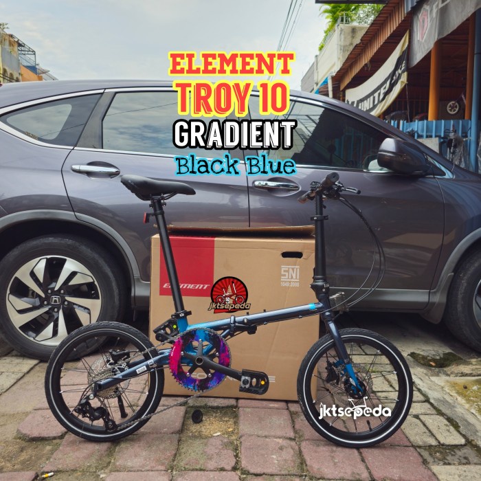Terbatas Sepeda Lipat Element Troy 10 Gradient