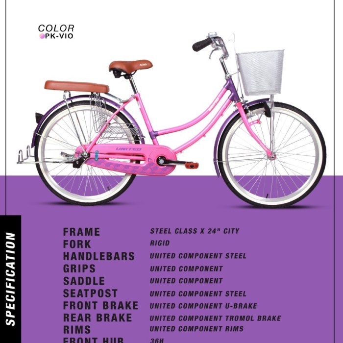 Sale Sepeda Mini Keranjang / City Bike 24 United Class X