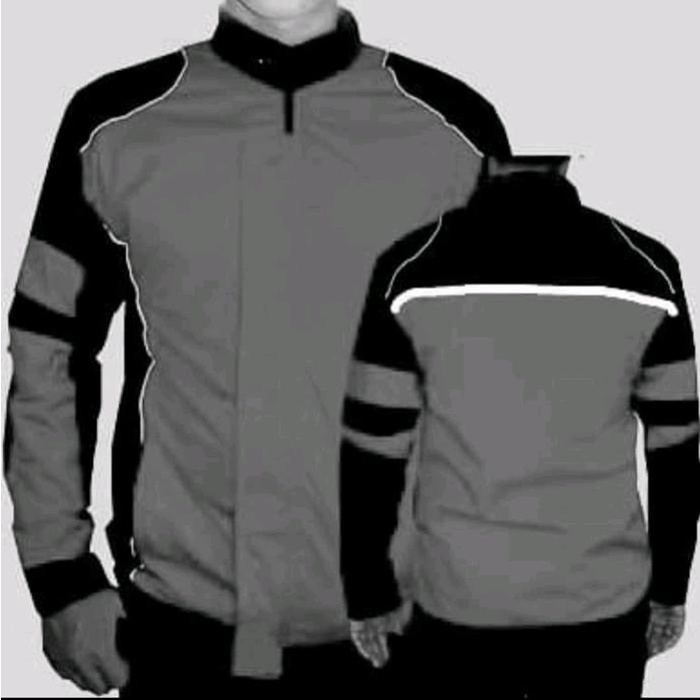 Jaket Polos Abu Hitam Pria Distro Keren Parasut Cowok Tebal Nyaman Dewasa Promo