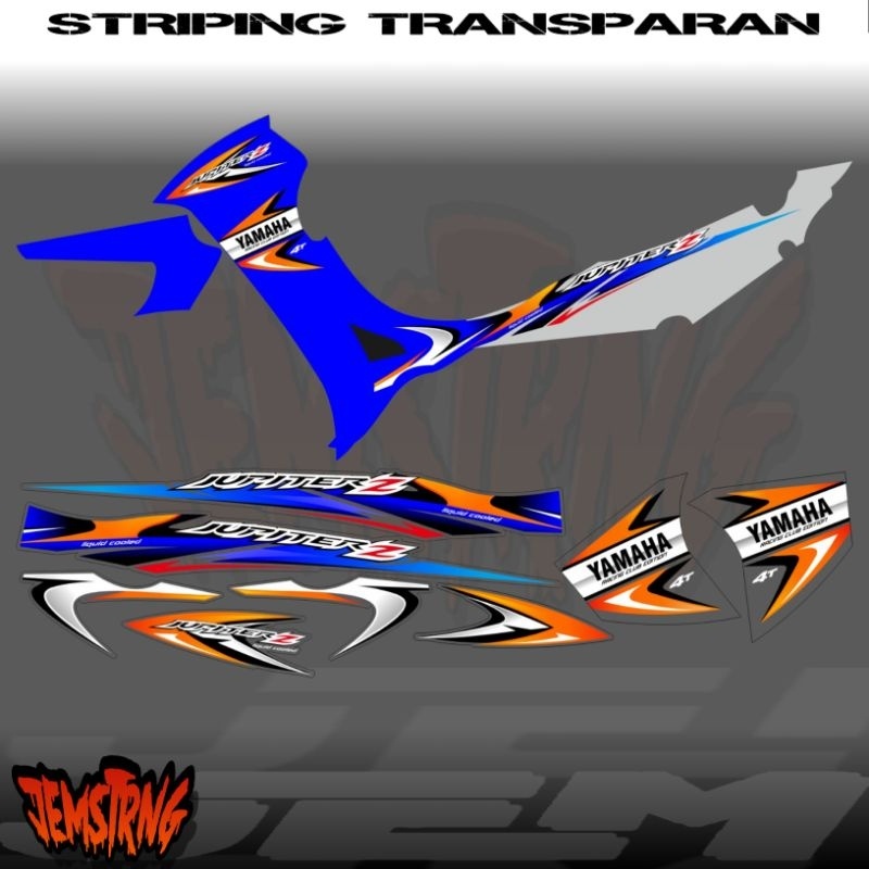 STRIPING STIKER TRANSPARAN JUPITER Z 2007 JUPITER BURHAN