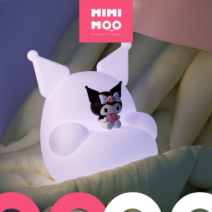 MIMIMOO Lampu Tidur Portabel Silicon Sanrio Kuromi USB Lamp