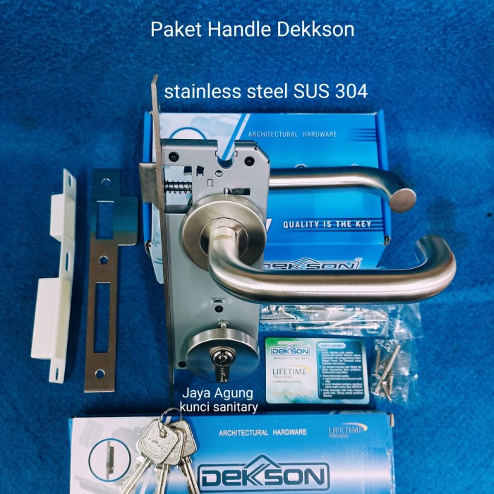Paket Handle Dekson Lhtr 016 19Mm Sus304+Kunci Il8485+Cyl 60Mm Sn