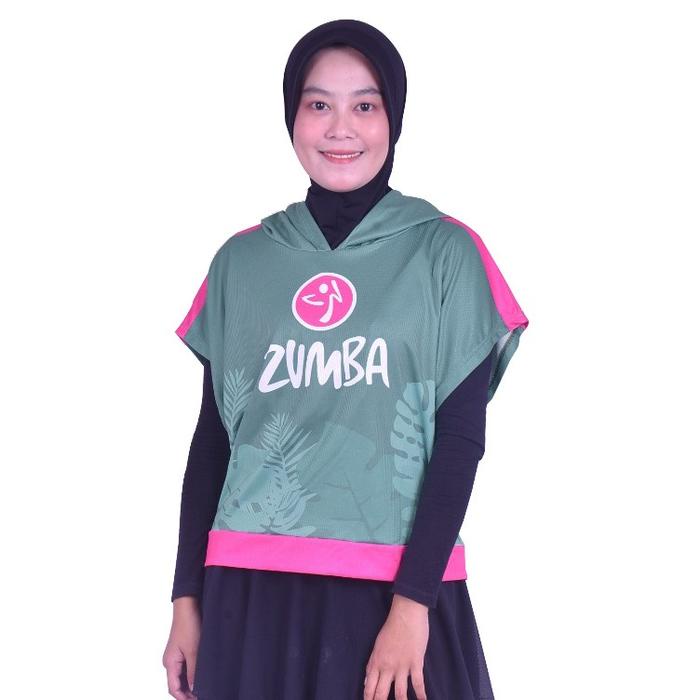 Hoodie Senam/Hoodie Zumba/ Baju Senam Dance/ Z Wear Top Muslim Hitam