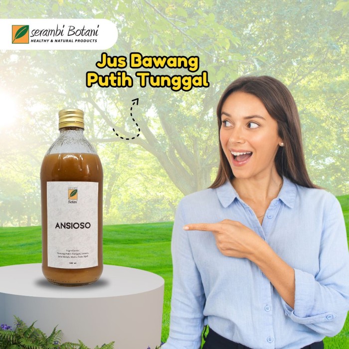 

Jus Bawang Putih Tunggal Cuka Apel Jahe Merah Lemon ANSIOSO 500ml