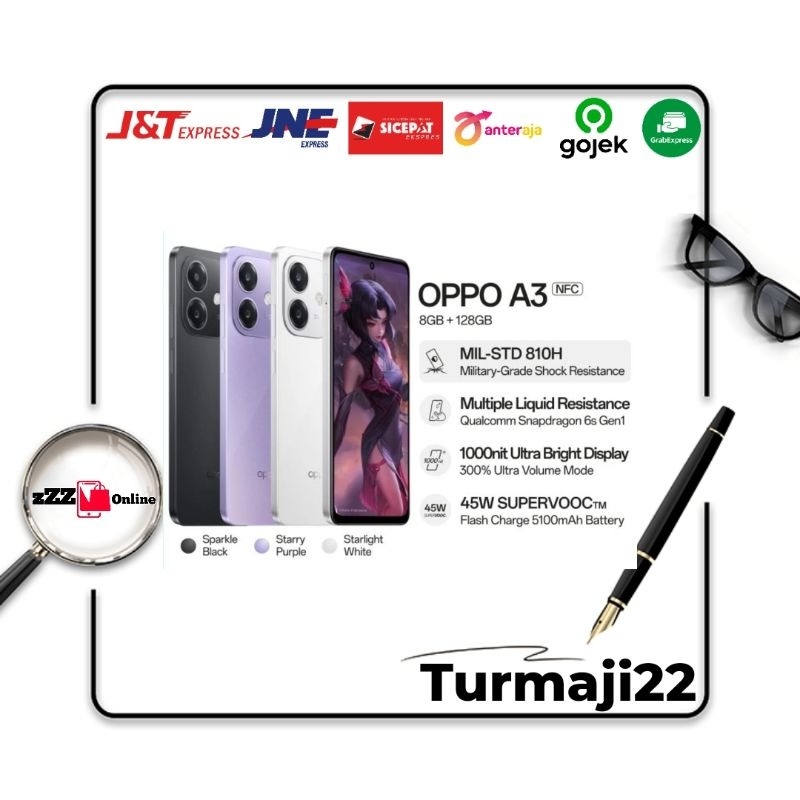Oppo A3 RAM 8/128 NFC Garansi Resmi