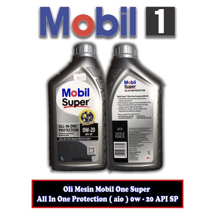 Oli Mesin Mobil 1 Super AIO Protection 0w-20 0W20 API SP -67231ins-