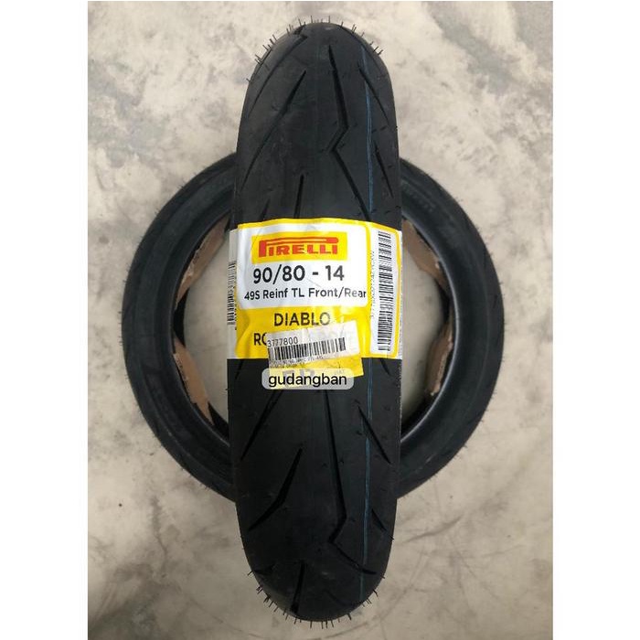 Ban Motor Pirelli Diablo Rosso Sport 90 / 80 - 14 Matic Vario Beat Mio