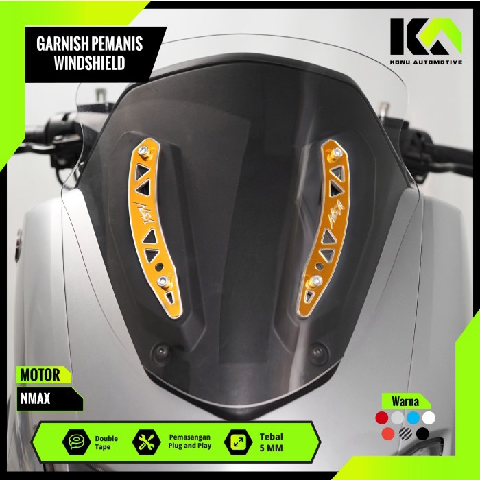 NSA GARNISH BRACKET WINDSHIELD NMAX NEW &OLD AKSESORIS YAMAHA NMAX NSA PERFORMANCE - CARBON