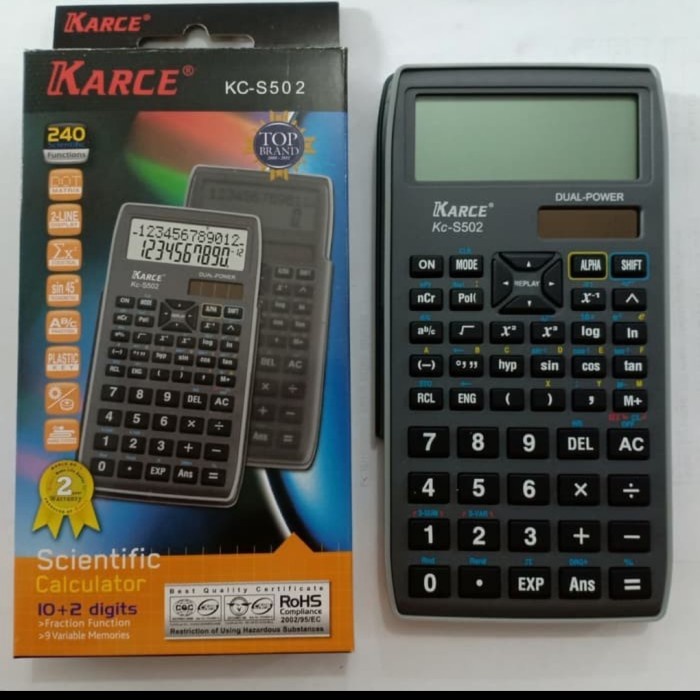 

Jual [READY] Kalkulator scientific/Kalkulator ilmiah/Matematika/Karce 502-(2line)