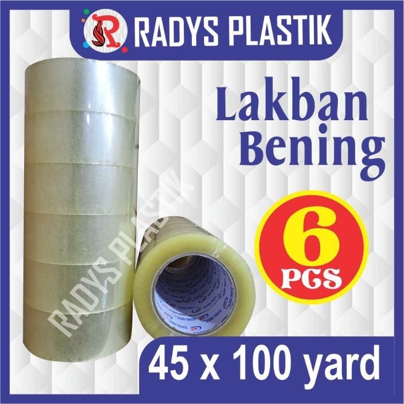 

Lakban Bening 6 Pcs 100 Yard Daya Rekat Kuat