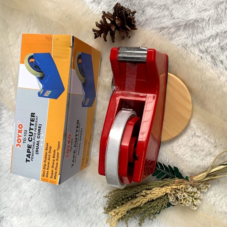 

Tape Holder Pemotong Isolasi Lakban TD 323 JOYKO / Tape Cutter Holder Alat Tempat Pemotong Lakban