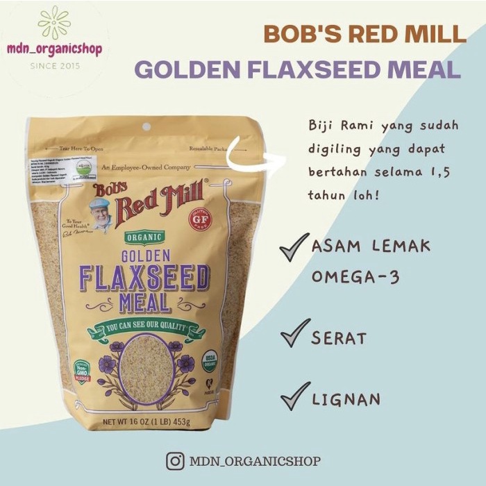

Bob's Red Mill Organic Flaxseed Meal 454g