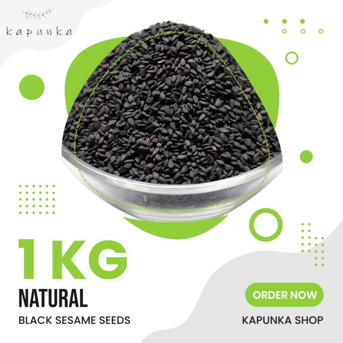 

wijen hitam panggang 1kg black sesame seeds
