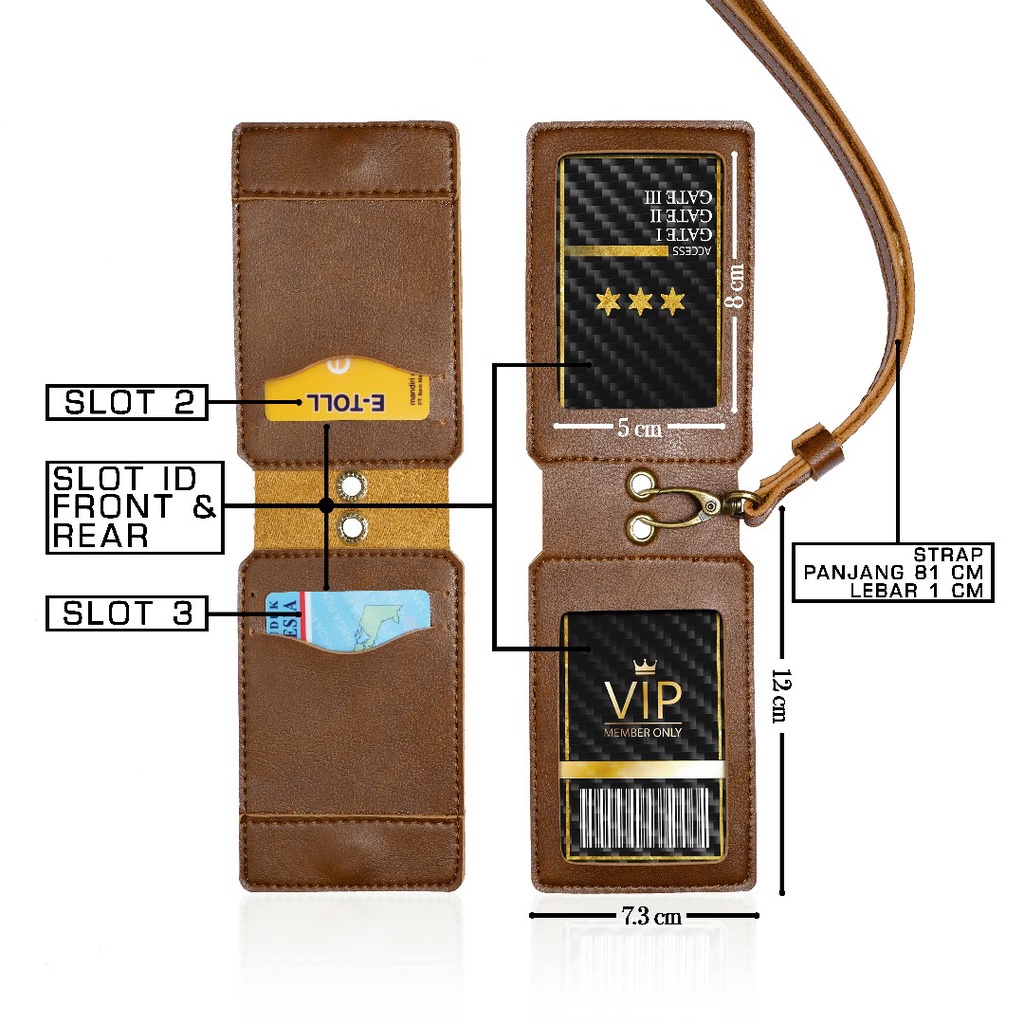 

Lanyard Dan Name Tag Lanyard Id Card Holder Name Tag Kulit Dua Sisi Bolak Balik Mika Magnet Termurah