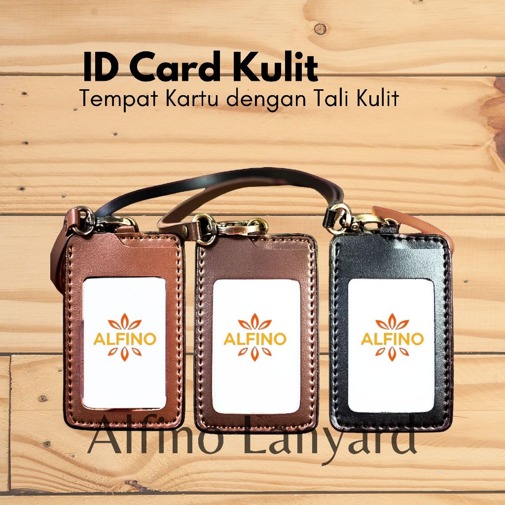 

Lanyard ID Card Kulit Tempat ID Card Kalung Dengan Kulit Tebal Cocok Buat Gantungan ID Card Kartu ID