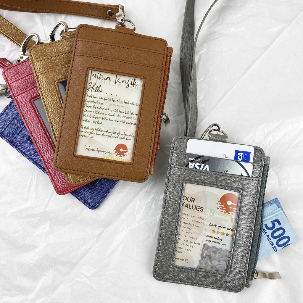 

ID Card Holder + Tali + 5 Slot kartu + 1 Slot Bersleting TER-HITS mewahnian (SPARK)