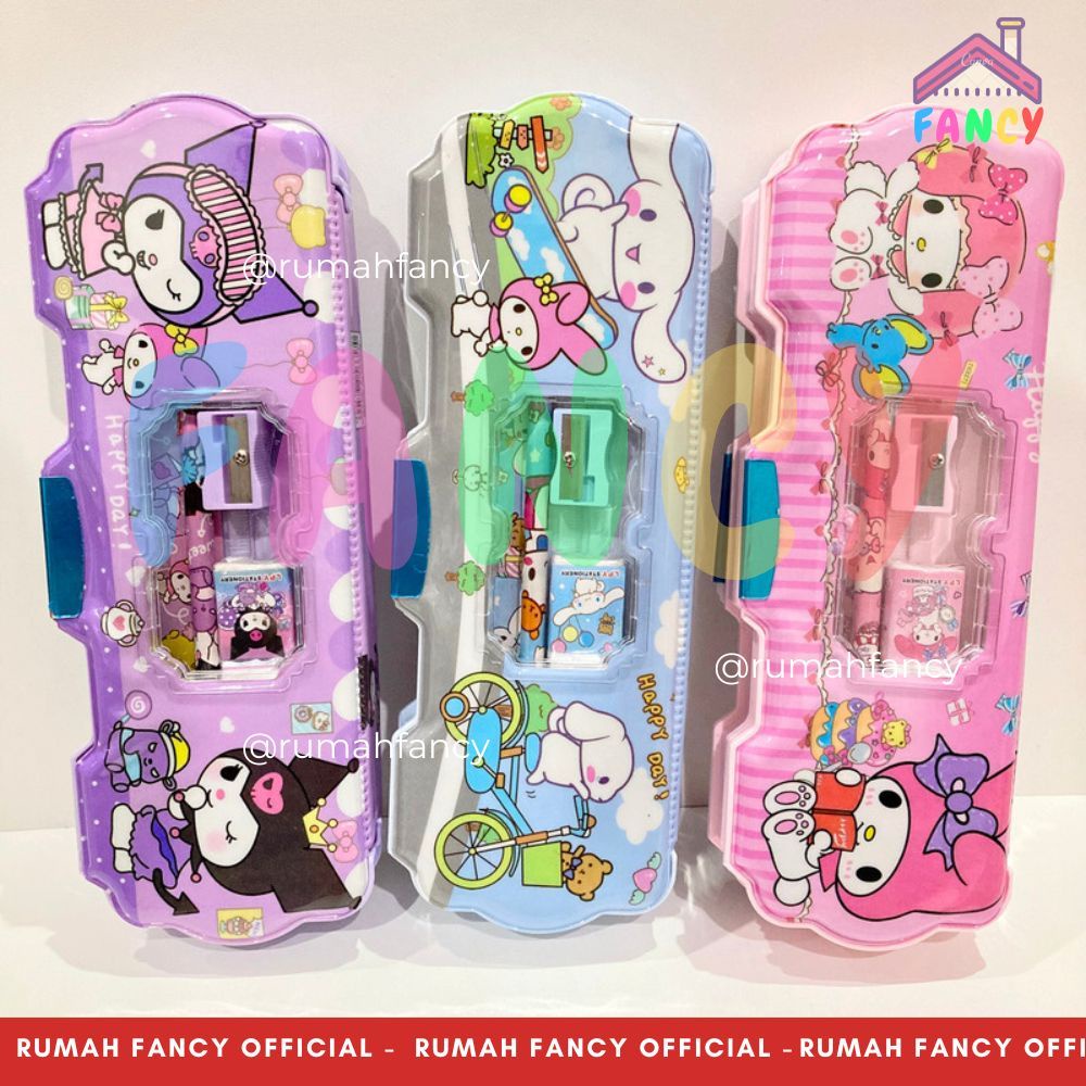 

[FREE BUBBLEWRAP] TEMPAT KOTAK PENSIL MAGNET GLITTER LPY 66-57 Motif Melodi / Cinamon / KUROmoi Ungu