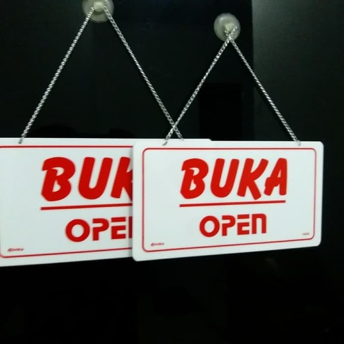 

SIGN LABEL BUKA TUTUP SIGN BOARD ACRYLIC OPEN CLOSE Keren