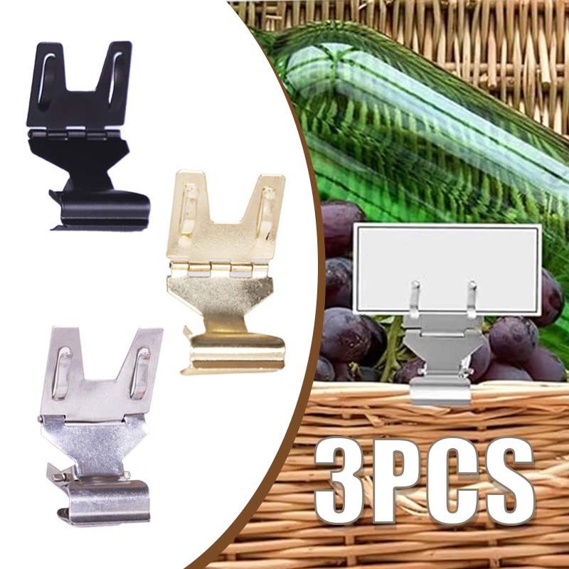 

3pcs Harga Penjepit Penjepit Harga Price Tag Bahan Logam Pop Stand Holder Untuk Papan Label Obral