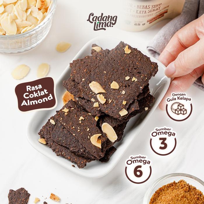 

terbaru !!! 5 pcs - blackthins 100g cookies ladang lima (gluten free snack almond crispy rendah gula