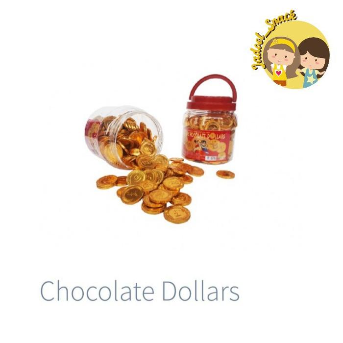 

terbaru !!! cokelat coin dollar 300 gr rasa cokelat by jadoel snack chocolate food snacks makanan
