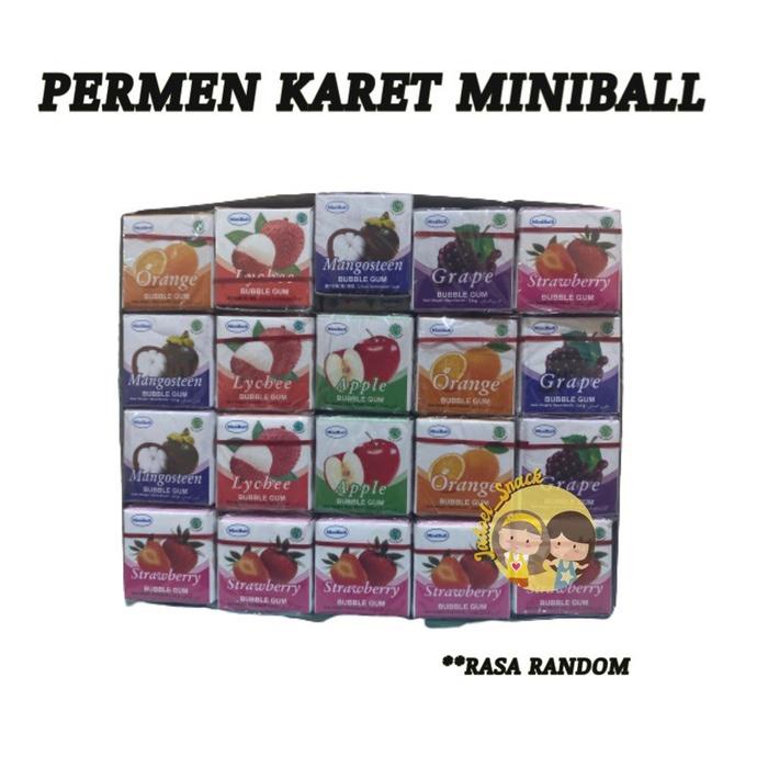 

terbaru !!! permen karet miniball kotak isi 50 buah rasa buah buahan by jadoel snack gum ready