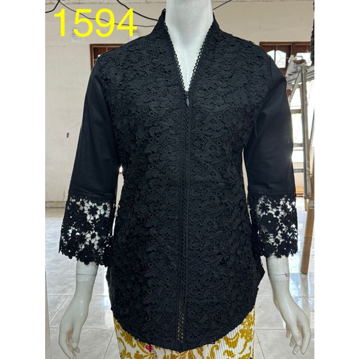 kebaya alexuez brukat hitam jumbo atasan wanita