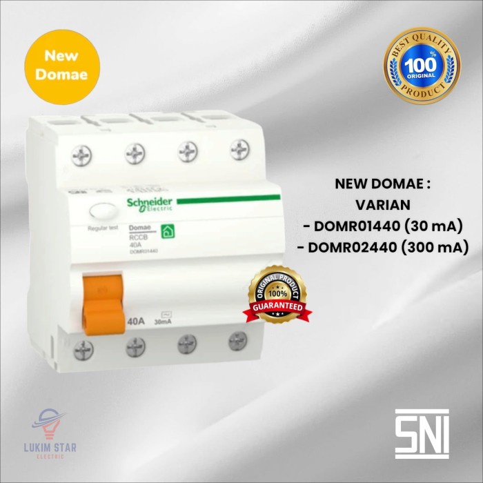 ELCB SCHNEIDER DOMAE 40A 4phase 300ma/30MA 40a 4phase ELCB 4 phase 40A