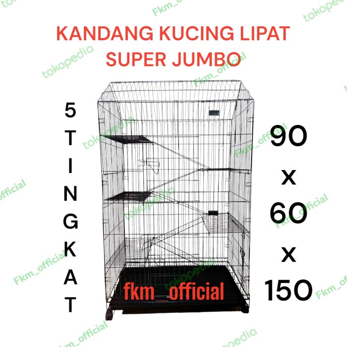 JTTOP" KANDANG KUCING SUPER JUMBO 5 TINGKAT