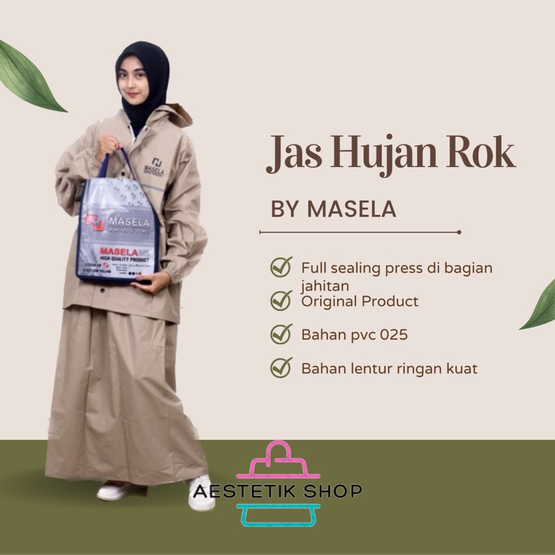 JAS HUJAN ROK WANITA MASELA SEALPRES ANTI REMBES