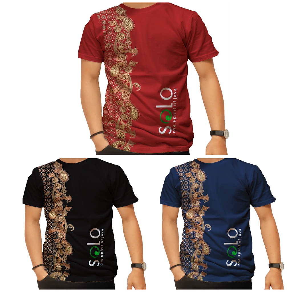 PROMO / Kaos batik murah grosir solo oblong kaos wisata kaos oleh2 kaos polos kaung kecil