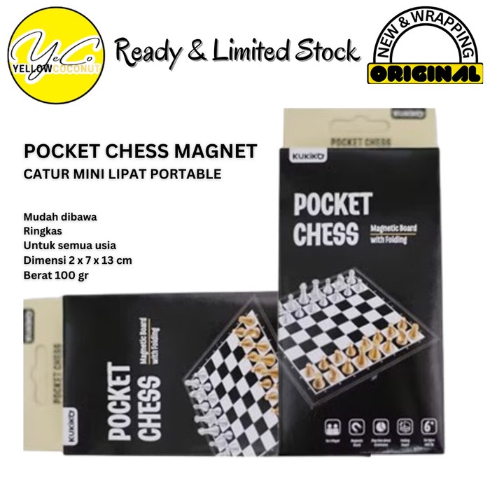 Catur Mini Portable Chess Catur Kecil Magnet Kode 1092