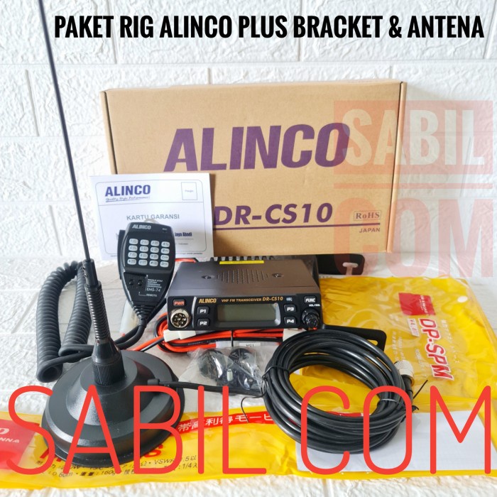 Grosir Radio Rig Alinco Dr Cs10 Plus Paket Antena Mobil Alinco Cs10 Dr-Cs10