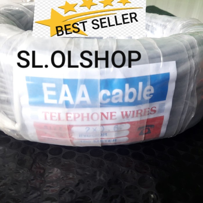 Gercep Kabel Telepon/Intercom Commax Isih Dalam 2 Serat 2 0,6 )1 Rool 100M