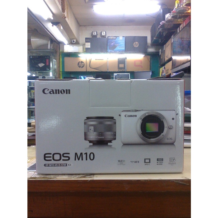 KAMERA MIROLESS CANON EOS M10+LENSA KUALITAS BAGUS