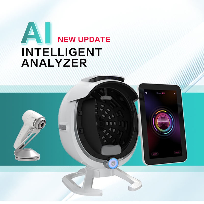 Bitmoji 3D Skin Analyzer Big Screen A6 Magic Mirror Skin Analyzer Machine Facial Skin Analysis With