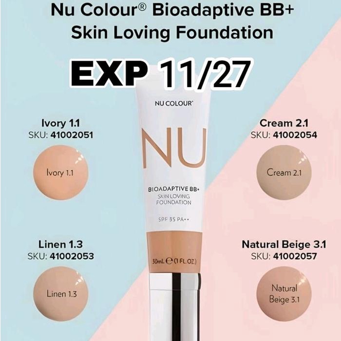 Terbaru Nu Colour Bioadaptive Bb+ Skin Loving Foundation - Nu Color